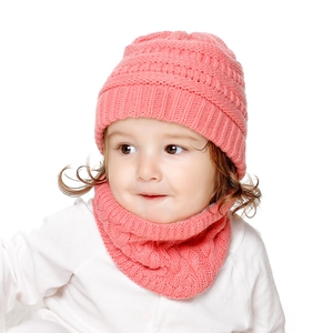 Baby Säugling Winter Warm Gestrickte Mütze und Schal Fleece-Gefüttert Dicke Zopfmuster Beanie Kappe Halswärmer Für Jungen Mädchen