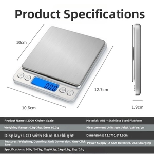 Detailed side view showing thin 1.9cm thickness and LCD display of digital kitchen scale