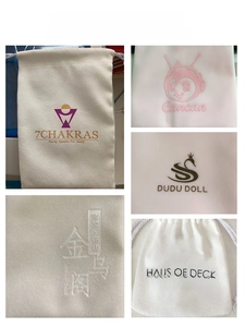 Detailed comparison of custom velvet drawstring pouches with screen print and embroidery