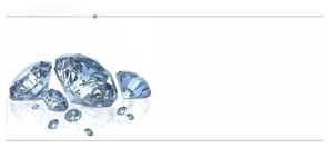 Macro shot of light blue round-cut cubic zirconia gemstones with high refractive index