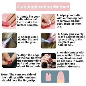 Step-by-step guide for applying press-on nails with glue and essential prep tools