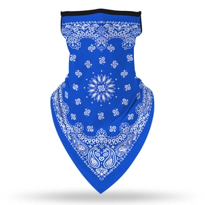 Blue Paisley neck gaiter mask with stars and stripes pattern for outdoor sports
