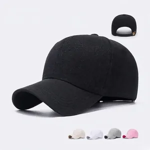 Solid Color Baseball Cap For Men Women Adjustable Metal Buckle Cotton Twill Breathable Curved Brim Casual Outdoor Sun Hat