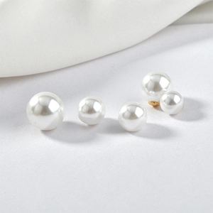 18k gold plated copper ear studs with lustrous white pearls for DIY jewelry making