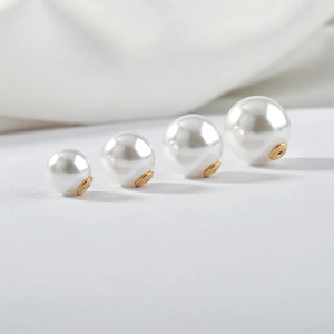 Imitation Artificial Pearl Earring Backs With 18K Gold Plated Copper Base DIY Jewelry Making Accessories Earring Stoppers Findings