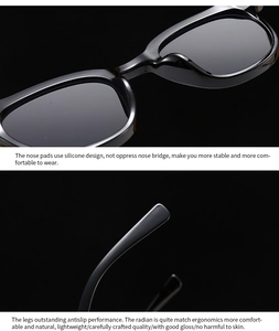 Detail showing comfortable silicone nose pads and ergonomic temple tips of the black frame