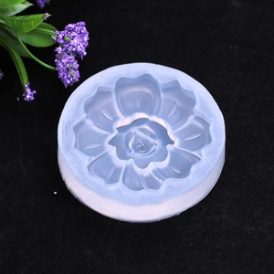 Macrodetail van de bloempatroontextuur in een blauwe vloeibare siliconen bloemvorm