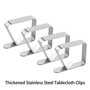 Tablecloth Clips Stainless Steel Table Cover Holders Windproof Anti Slip Metal Clamps For Picnic Party Outdoor Home