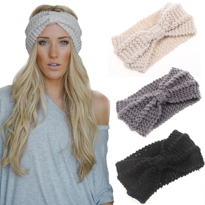 Knitted Headband Ear Warmer Twisted Knot Wide Chunky Yarn Hair Band Winter Outdoor Accessories For Women
