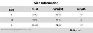 Detailed size chart for slim fit t-shirt showing bust, waist, and length in centimeters