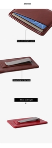 Slim PU leather card holder featuring multiple slots and a durable metal back clip