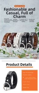 Detail of trendy heart-shaped buckle belts for women in multiple colors with PU leather