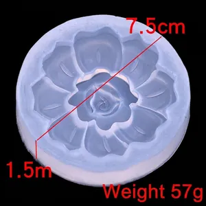 Zonnebloem siliconen mal voor fondant taartdecoratie en DIY hars ambachten, 7,5 cm