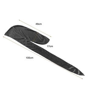 Detailed size specifications for the 100cm silky durag with 49cm cap length in black