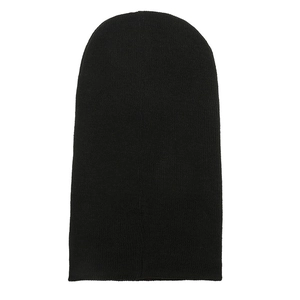 Men's thermal windproof 3-hole knitted balaclava mask for winter riding in black