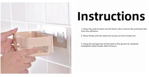 Detailed step-by-step installation guide for wall-mounted plastic drainage storage rack