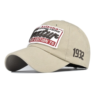 Casquette de baseball rétro en coton kaki avec broderie Arizona 3D et logo 1932