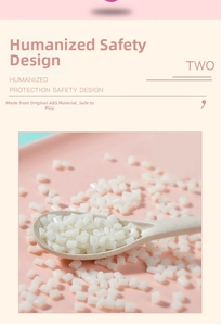 Macro shot of high-quality raw ABS material granules for safe and durable girl toys