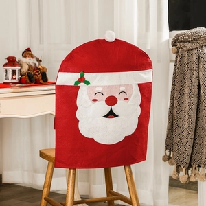 Coprisedie natalizie a forma di Babbo Natale per decorazioni festive della tavola di casa