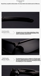 Detail view of sports sunglasses featuring flexible silicone temples and integrated nose pads