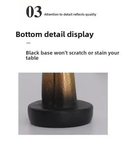 Detail of creative abstract face ornament with bronze finish and anti-scratch base