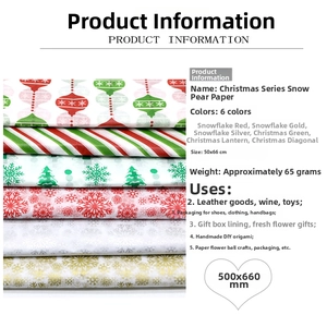Detail of Christmas tissue paper patterns including snowflakes and trees for gift wrapping