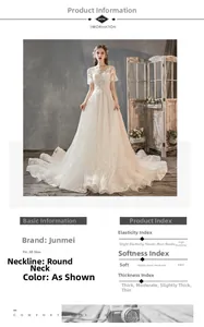Detailed close-up of intricate lace embroidery on this slim-fit white bridal gown