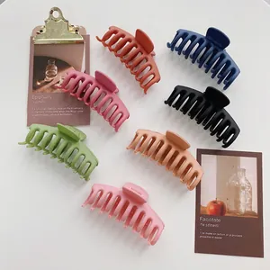 Matte finish large shark hair claws in seven vibrant colors for women styling