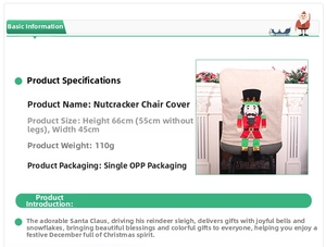 Nutcracker Christmas chair cover detail showing burlap fabric texture and soldier design