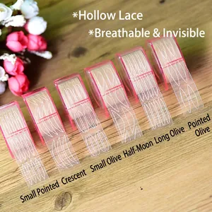 Lace eyelid tape set with 6 rolls of invisible mesh stickers in various shapes and sizes