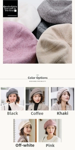 Close-up of soft houndstooth fabric texture and chic checkered beret hat for women