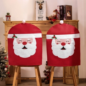 Copertura Per Sedia Babbo Natale Natale Tessuto Non Tessuto Protezione Sedile Sala Da Pranzo Decorazione Casa Festa