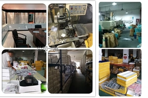 Internal view of the eyewear factory production workshop and assembly line facilities