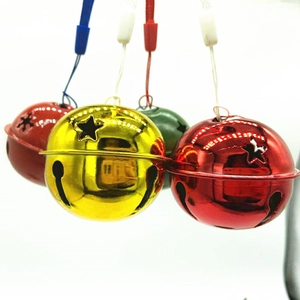 50mm star cutout Christmas bells in red, gold, and green for holiday DIY decoration