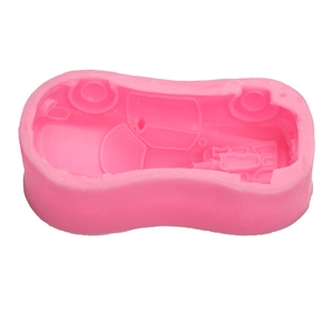 Pink sports car shaped silicone mold for DIY chocolate mousse and handmade soap crafting