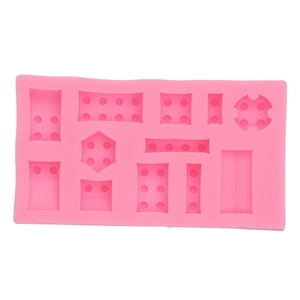Building Blocks Shape Silicone Mold For Cake Decorating Fondant Chocolate Candy Ice Cube DIY Baking Multi Cavity Mold