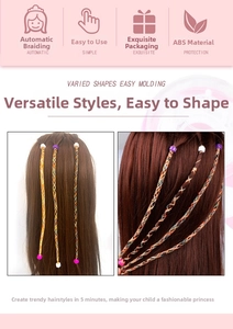 Detail of colorful braiding cords and ABS beads for children's automatic hair braider toy
