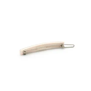 Pink acetate rectangle hair clip with durable metal base for women's hair styling