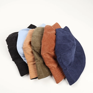 High-quality colorful corduroy bucket hats for women in trendy autumn and winter styles