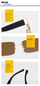 Detail view of reinforced metal hinges and hypoallergenic nose pads on square sunglasses
