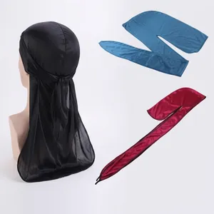 Detailed size chart for silk-like durags showing 95cm length and 25cm width dimensions