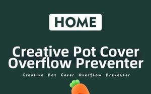 Detail shot of a silicone carrot lid lifter for kitchen pot overflow prevention