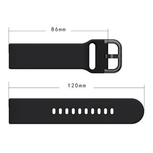 22mm silicone strap for Samsung Galaxy and Huawei GT2 with 86mm and 120mm lengths