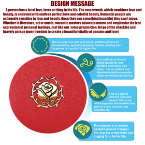 Detail view of RFID leather wallet design showing rose emblem and embossed texture