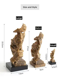 Tableau des tailles pour sculptures Silence est d'Or en petit, moyen et grand