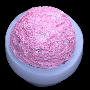 DIY silicone ice cream ball mold for handmade cake decor, candles and soap making