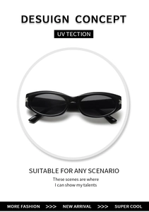 Nahaufnahme der Retro-Sonnenbrille mit schwarzem Ovalrahmen und Metallakzenten