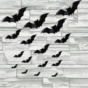 3D Halloween Fledermaus Wandsticker Schwarz PVC Stereoskopisch DIY Wandtattoo Für Halloween Party Haus Dekoration
