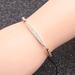 Marquise Shuttle Micro Pave Zircon Bracelet Adjustable Slider Copper Jewelry For Men Women Fashion Elegant Accessories