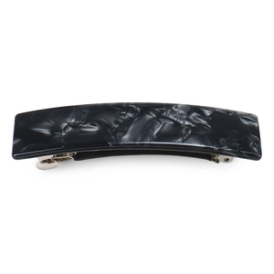 Elegante fermaglio per capelli in acetato effetto marmo nero per code di cavallo chic